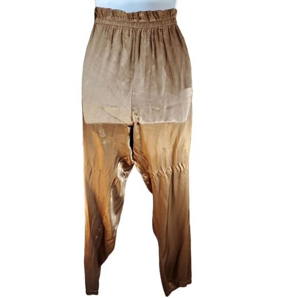 SCANDAL ITALY copper satin trousers L - Picture 4 of 8